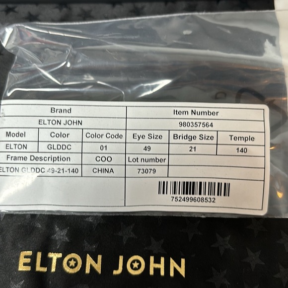 Elton John Pink Lens Sunglasses - Picture 6 of 7